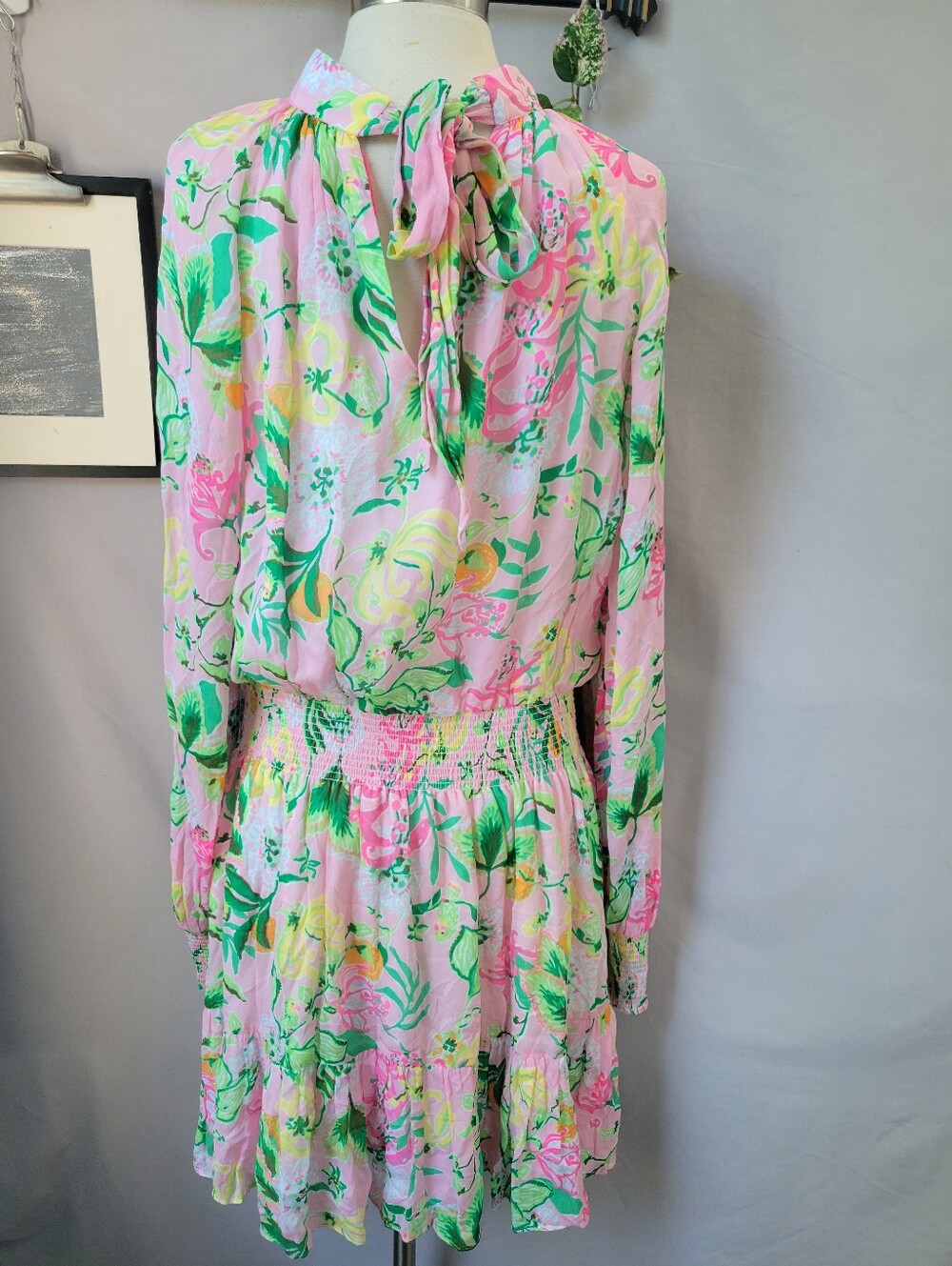 Lilly Pulitzer EllieLynn Long Sleeve Mini Dress Via Amore Spritzer 12 or 14 - Picture 3 of 14